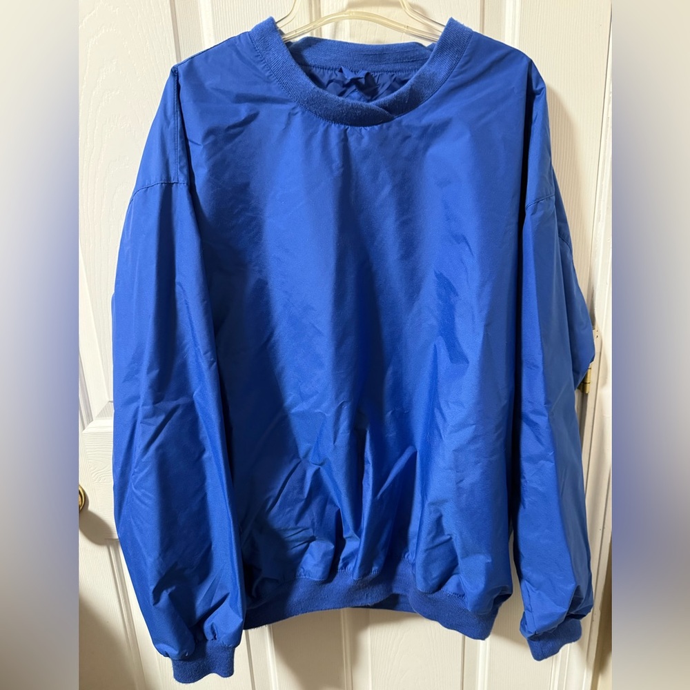 Vintage Holloway Men’s Royal Blue Nylon Golf Windbreaker Pullover Jacket XL EUC
